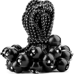 Cartman Paquete de 90 lazos elásticos de bola de 6 pulgadas con cuerda elástica para toldo, lona, correas, tienda de campaña, color negro Cartman Paquete de 90 lazos elásticos de bola de 6 pulgadas con cuerda elástica para toldo, lona, correas, tienda de campaña, color negro