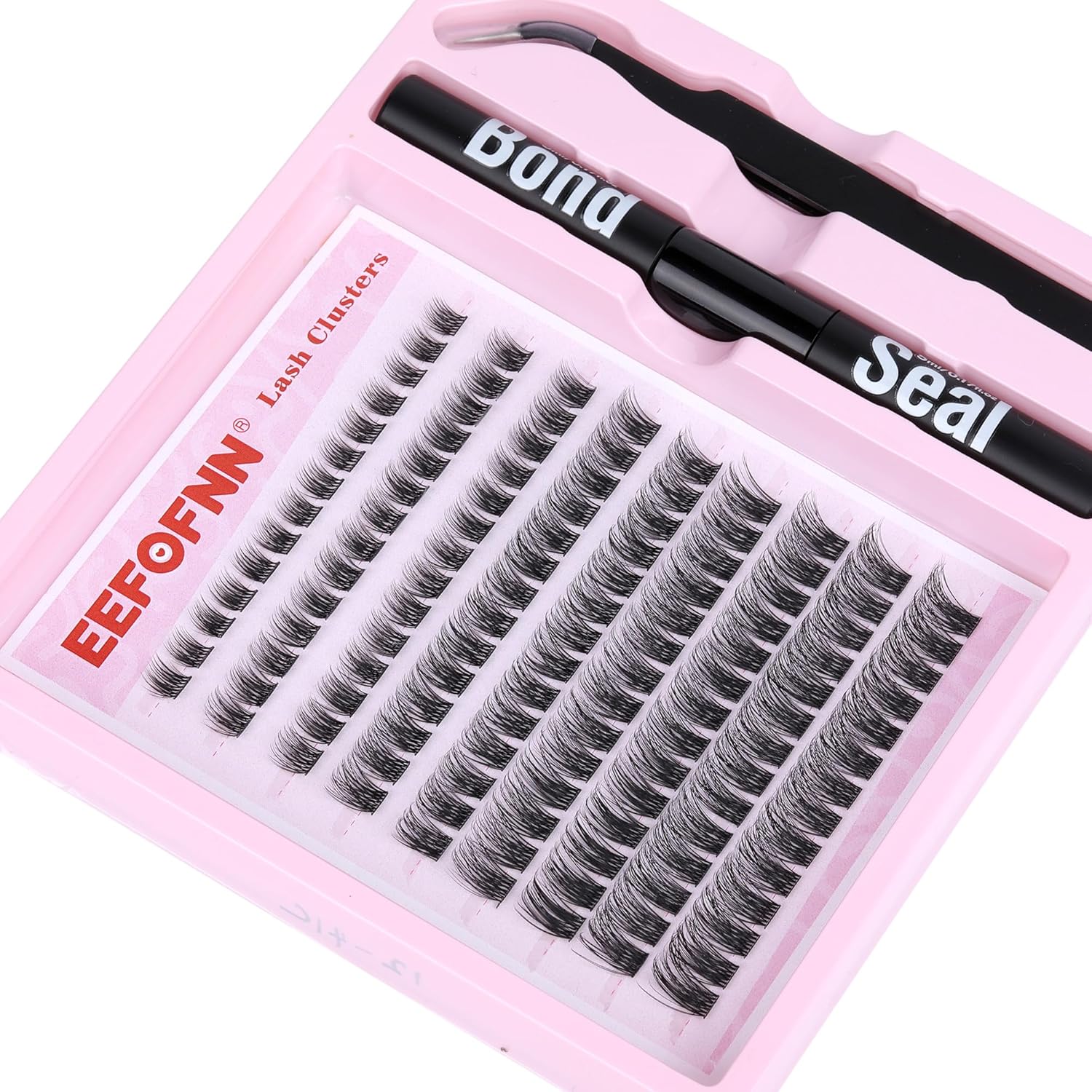 Kit de extensión de pestañas para bricolaje, racimos de pestañas rizadas D, 126 piezas, kit de pestañas individuales naturales con enlace de