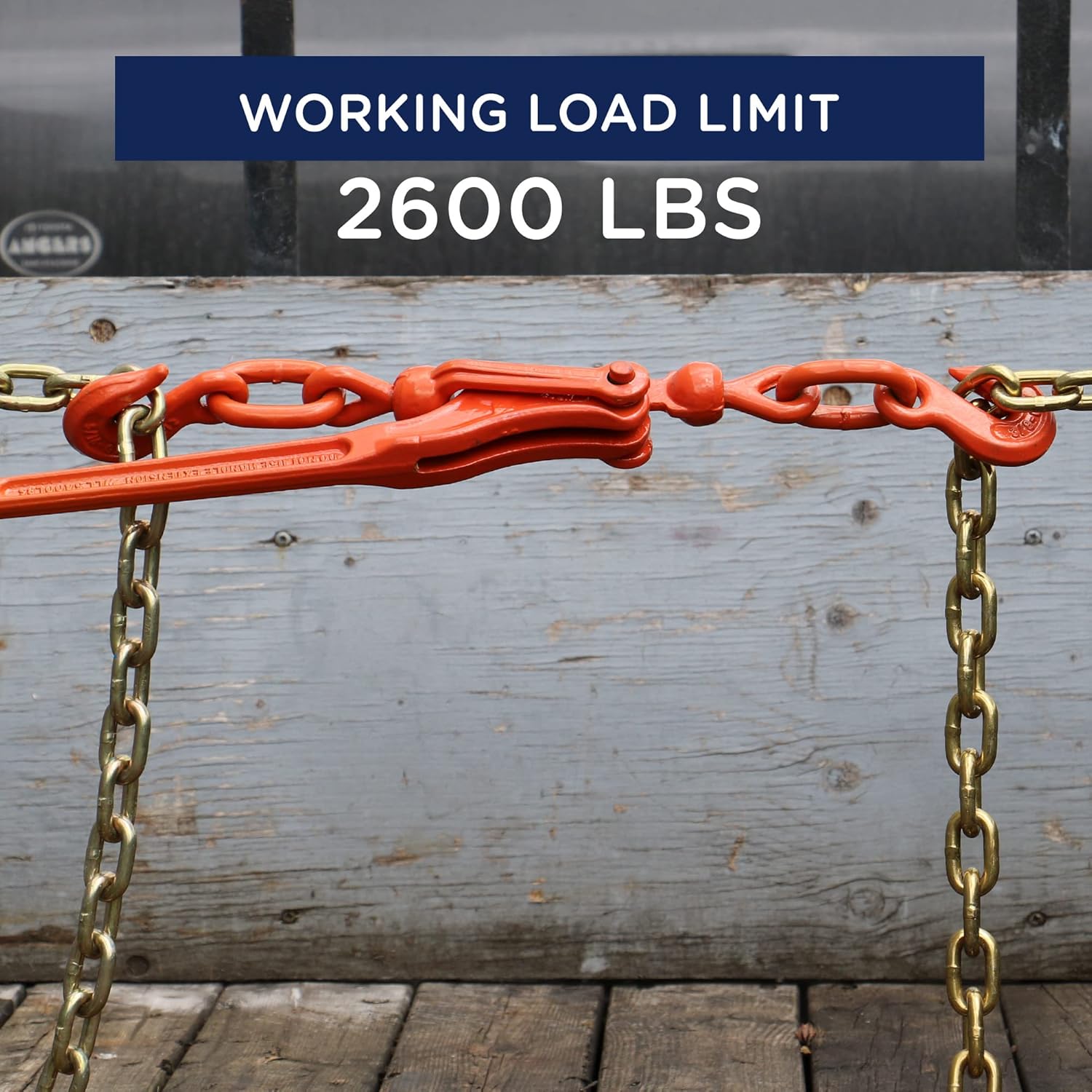 Ben-Mor Chain Binder with Swivel Hooks  Flatbed Load Securement Tie Down Binders for G30 Tiedown Chains – Ratchet Load Binder for Trucks, Trailers