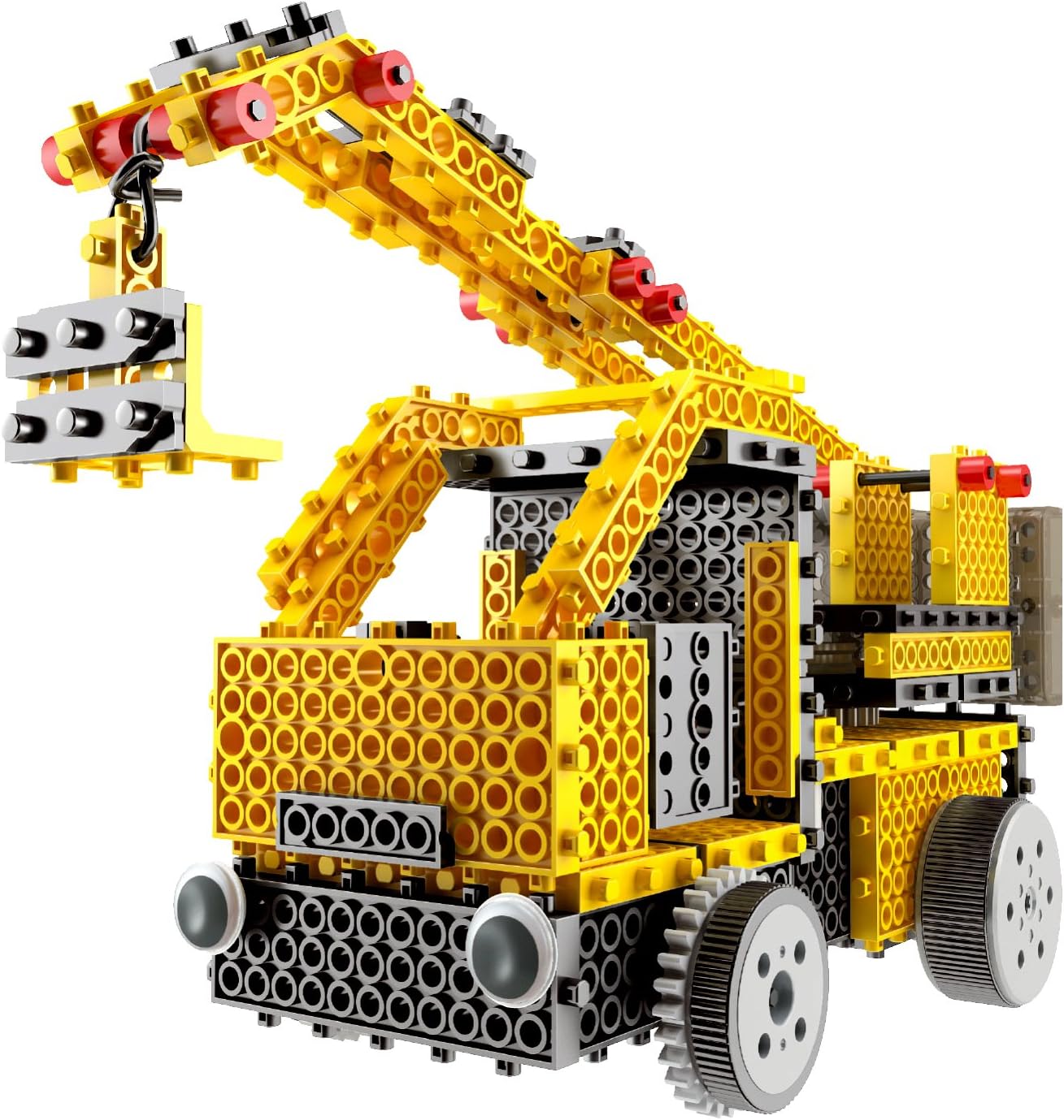 PowerTRC Kit de construcción robótico de vehículo motorizado con control remoto, bloques de construcción con 4 modelos de vehículos diferentes para