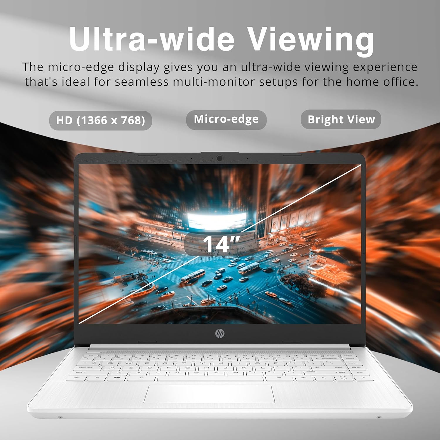 HP Stream – Laptop con pantalla HD de 14pulgadas, Intel Celeron N4020, 4GB de RAM, eMMC de 64GB, gráficos Intel UHD 600, 1 año de Office, HDMI,