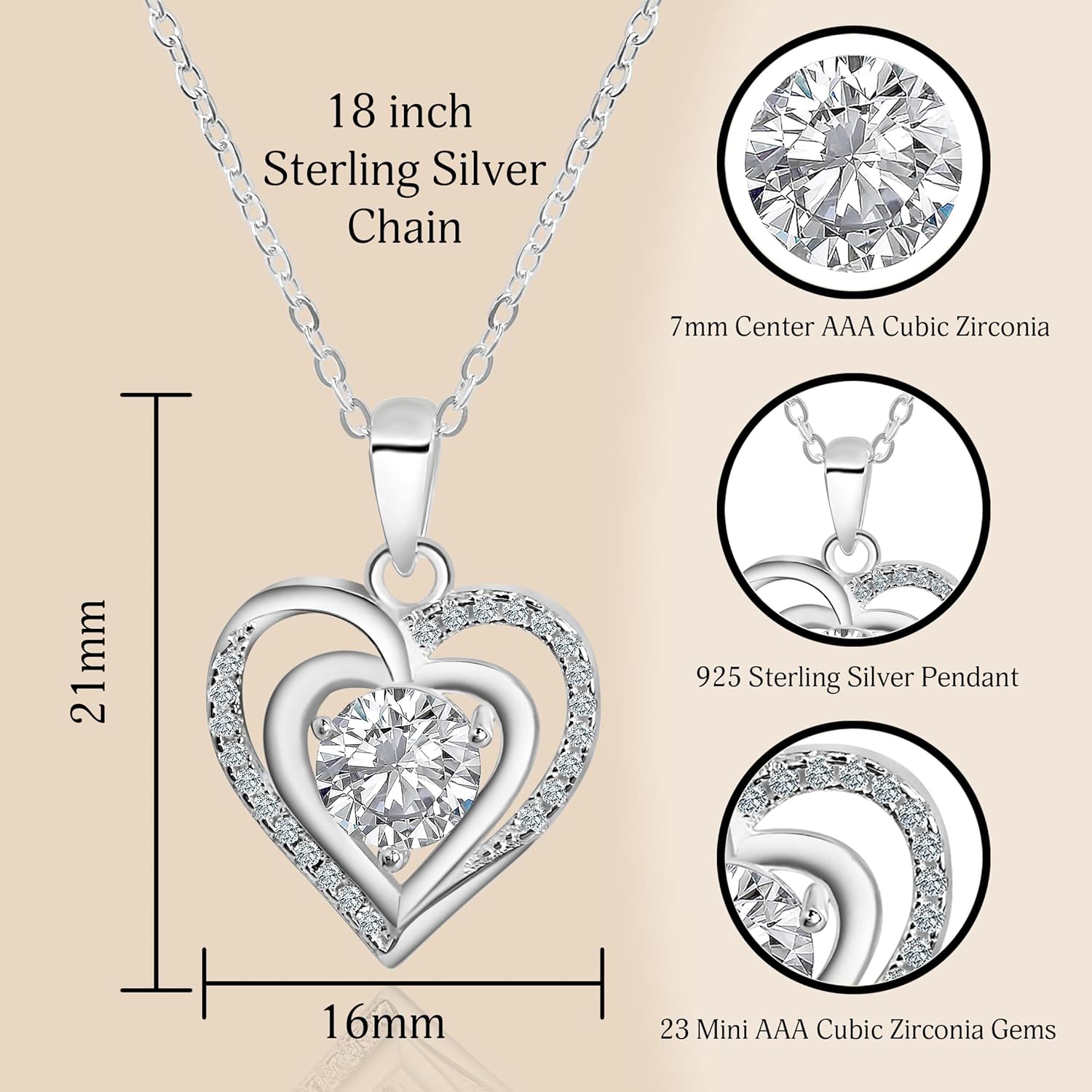 Sterling Silver Necklace for Mother of the Bride gift from daughter, Wedding Gift for mom from Bride. Bride to Mom necklace (Mom from Bride)
