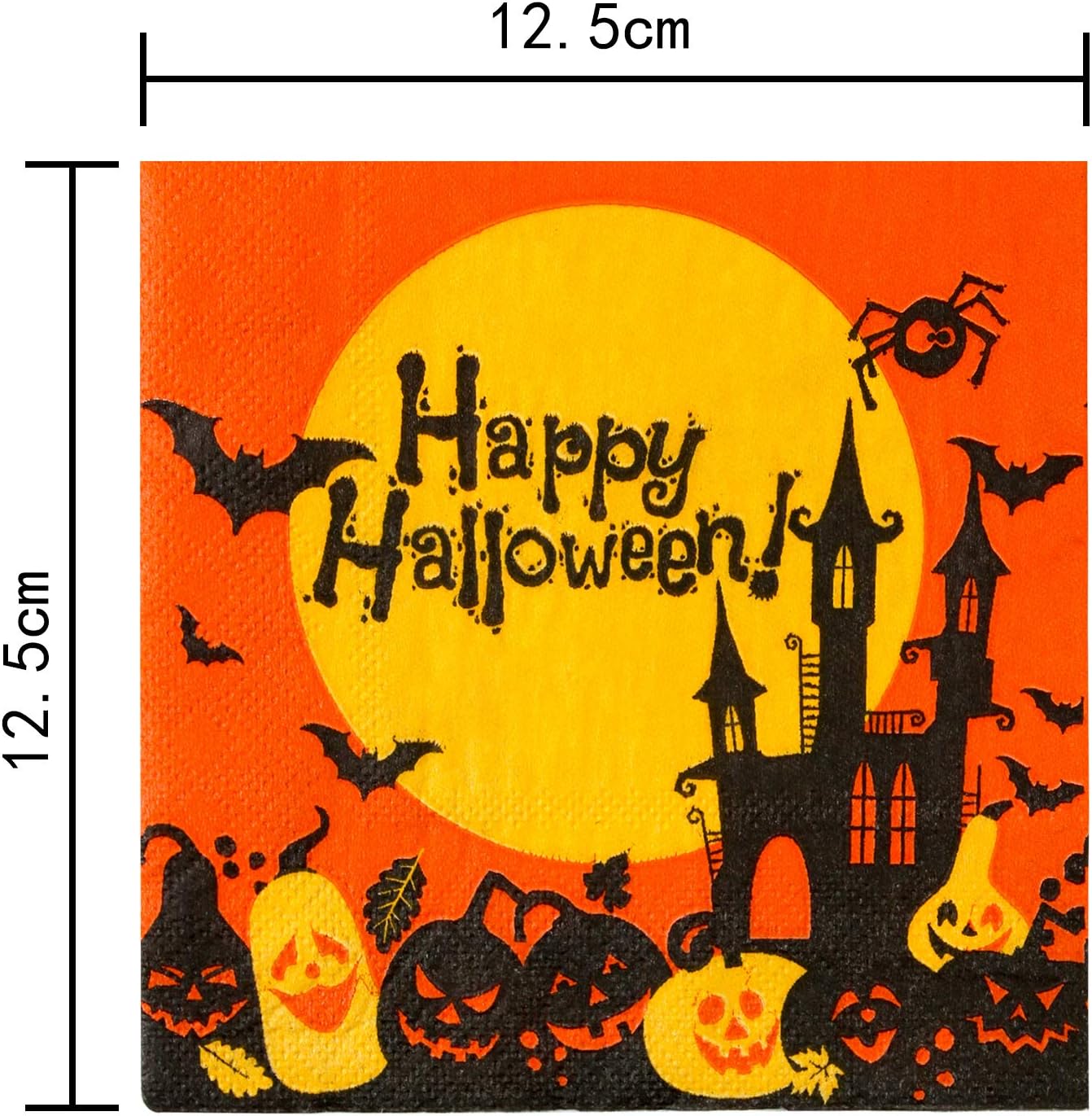 Elcoho 150 servilletas de papel desechables de Halloween para bebidas horriblemente elegantes servilletas de cóctel con 2 capas, 5 x 5 pulgadas