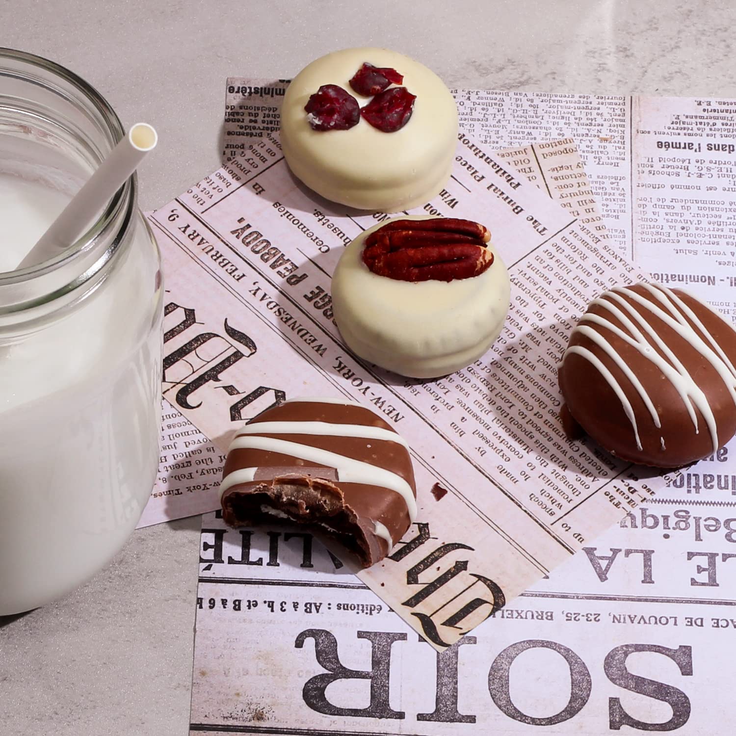 Regalo de galletas de chocolate para el día de San Valentín, galletas cubiertas de chocolate con leche, caja de regalo de galletas, regalos de