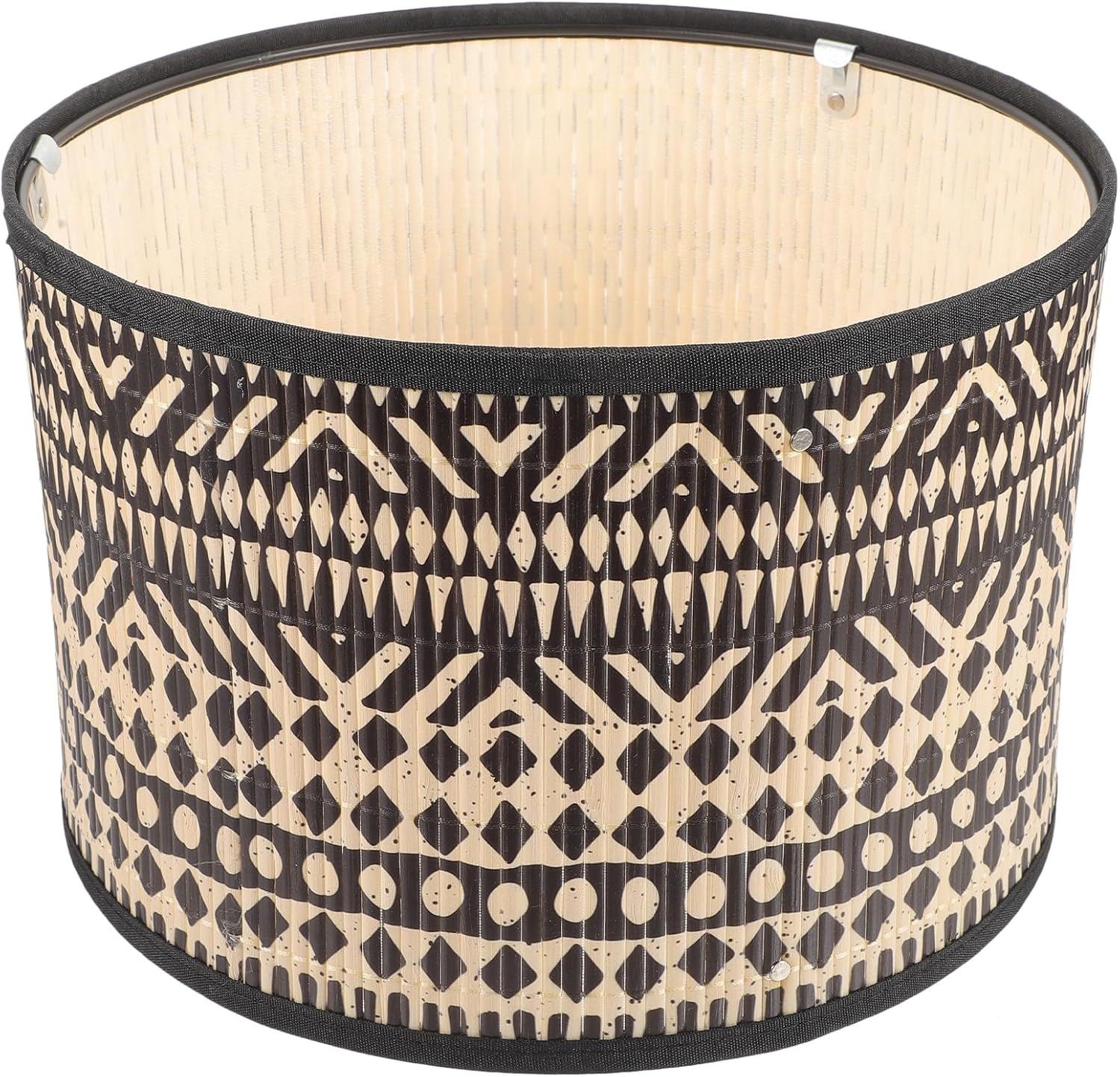 Pantalla de lámpara de bambú, pantalla de tambor vintage, pantalla de mesa, cubierta de lámpara de araña, accesorio de luz de repuesto para lámparas
