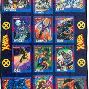 Marvel X-Men Trading Cards Super Heroes by Jim Lee – Manta de forro polar de franela súper suave y ligera, 45 x 60 pulgadas Marvel X-Men Trading Cards Super Heroes by Jim Lee – Manta de forro polar de franela súper suave y ligera, 45 x 60 pulgadas