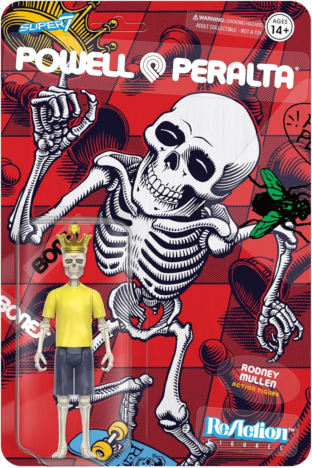 Super7 Figura de reacción Powell-Peralta Wave 2 – Figura de reacción de Rodney Mullen