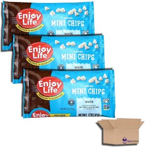 Tribeca Curations Mini chips para hornear de chocolate blanco, sin alérgenos, aprobado por la escuela, 9 onzas, paquete económico de 3 Tribeca Curations Mini chips para hornear de chocolate blanco, sin alérgenos, aprobado por la escuela, 9 onzas, paquete económico de 3