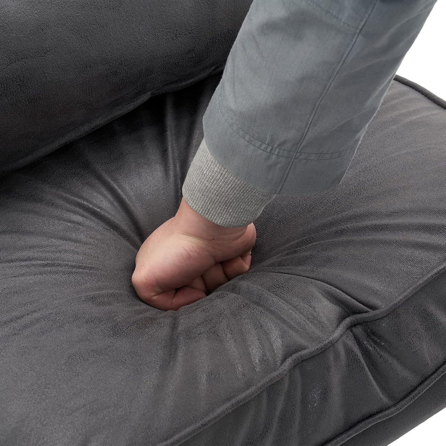 Karl home Silla decorativa moderna de mediados de siglo con almohada de tela bronceadora con marco de madera maciza y cojín suave para sala de