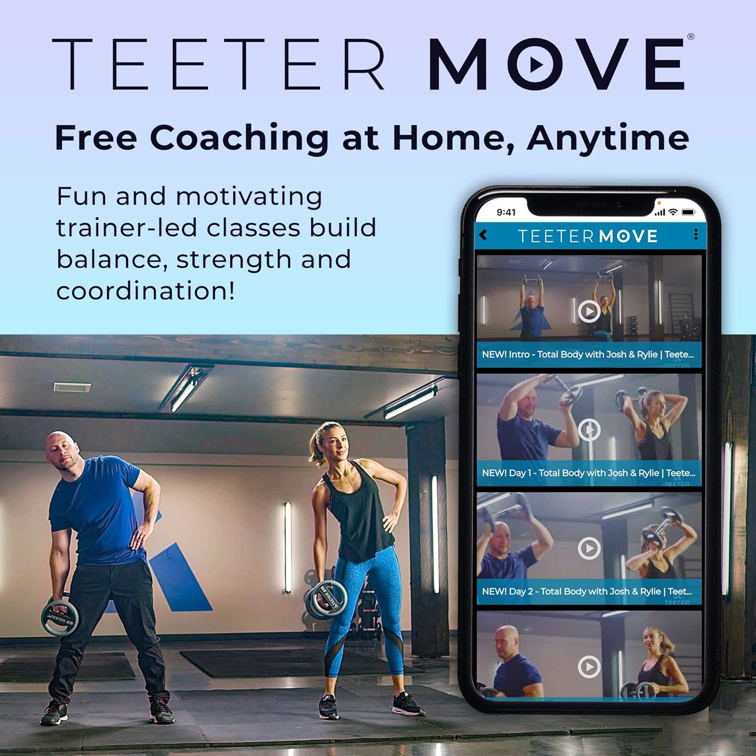 Teeter Bell Multi-Grip – Aplicación de pesas y entrenamiento – Mancuernas, pesas rusas y pelota medicinal todo en uno, cardio de bajo impacto y