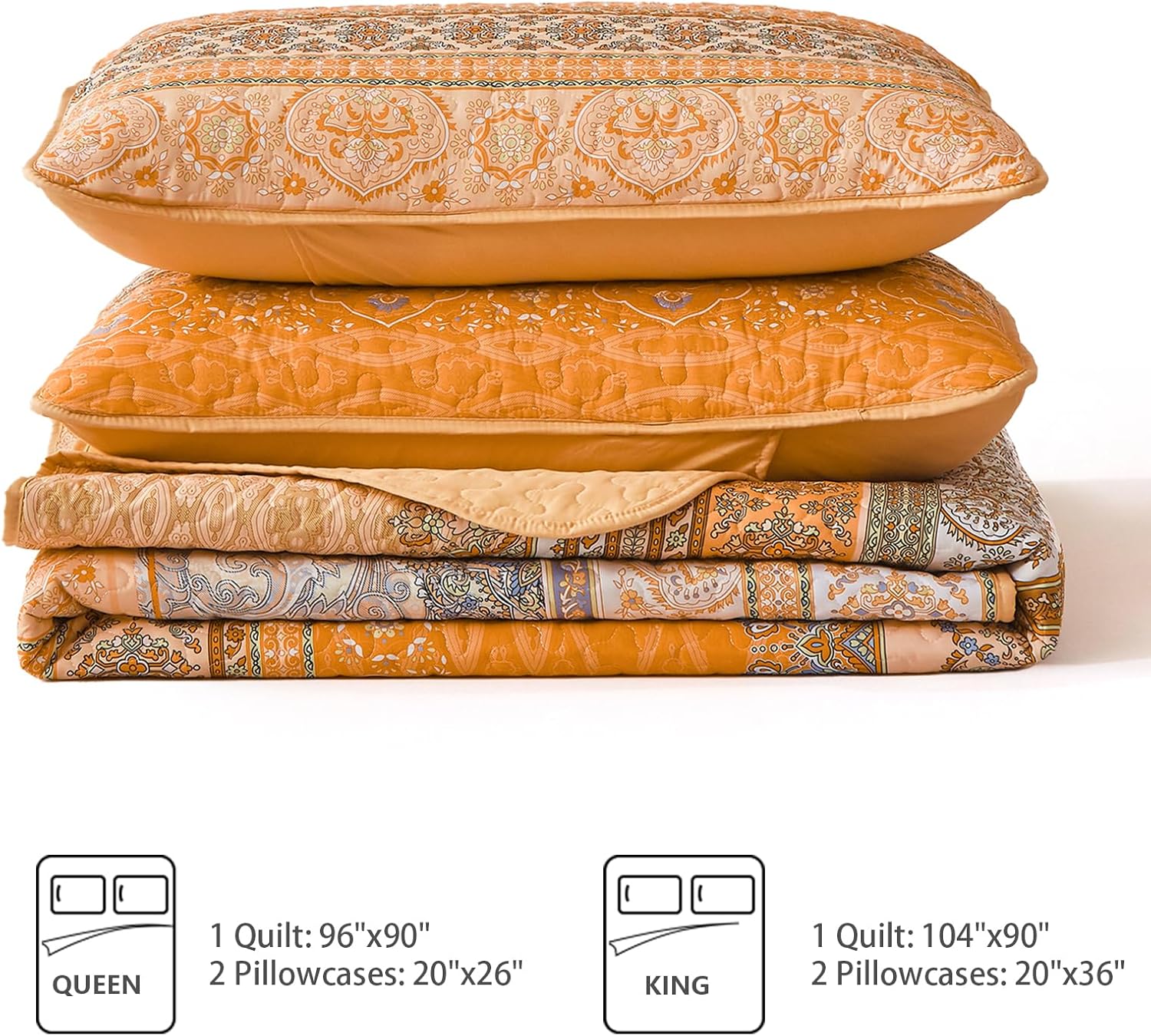 Juego de edredón bohemio tamaño Queen, colcha con estampado de rayas bohemias para todas las estaciones, juego de ropa de cama de microfibra ligera
