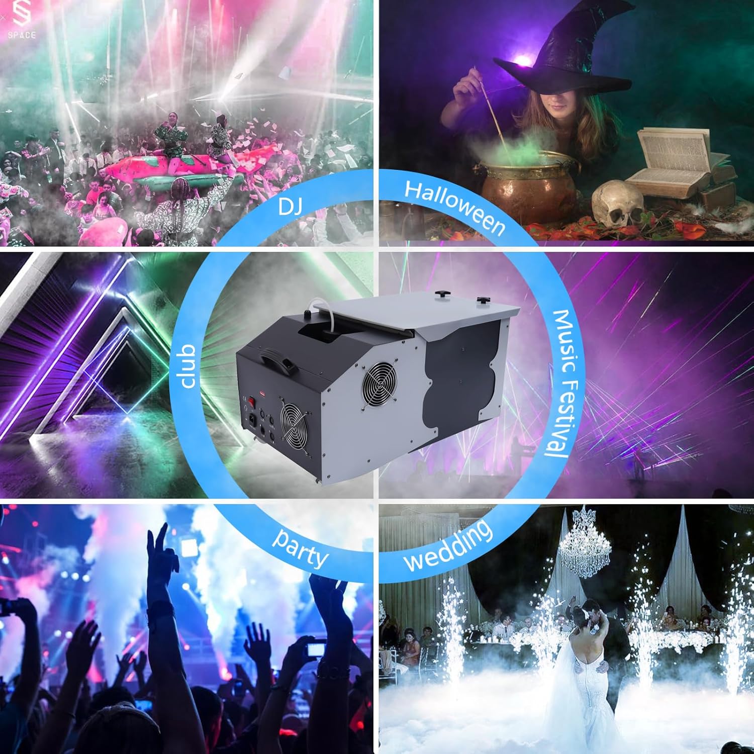 Máquina de niebla de humo bajo de 3000 W, nebulizador de escenario, máquina de humo de piso para escenario de club, boda, teatro, negro, crea una