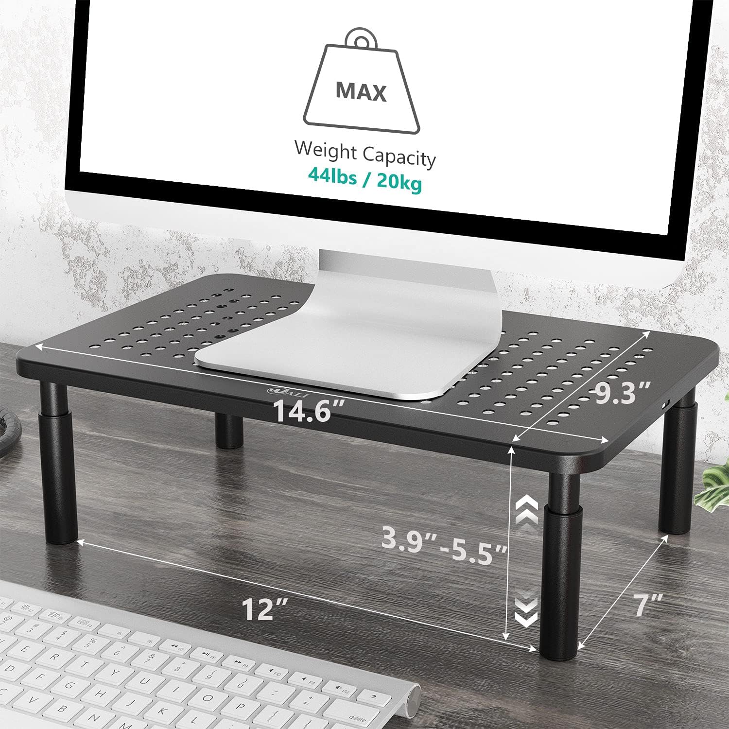 WALI Bundles-Soporte elevador para monitor y soporte elevador de escritorio para computadora