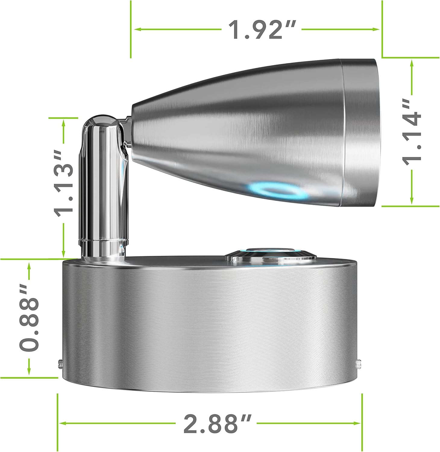 Leisure LED Luz de lectura de 4 pulgadas y 12 V RV con atenuación táctil LED ajustable para remolque, autocaravana, foco de iluminación interior,
