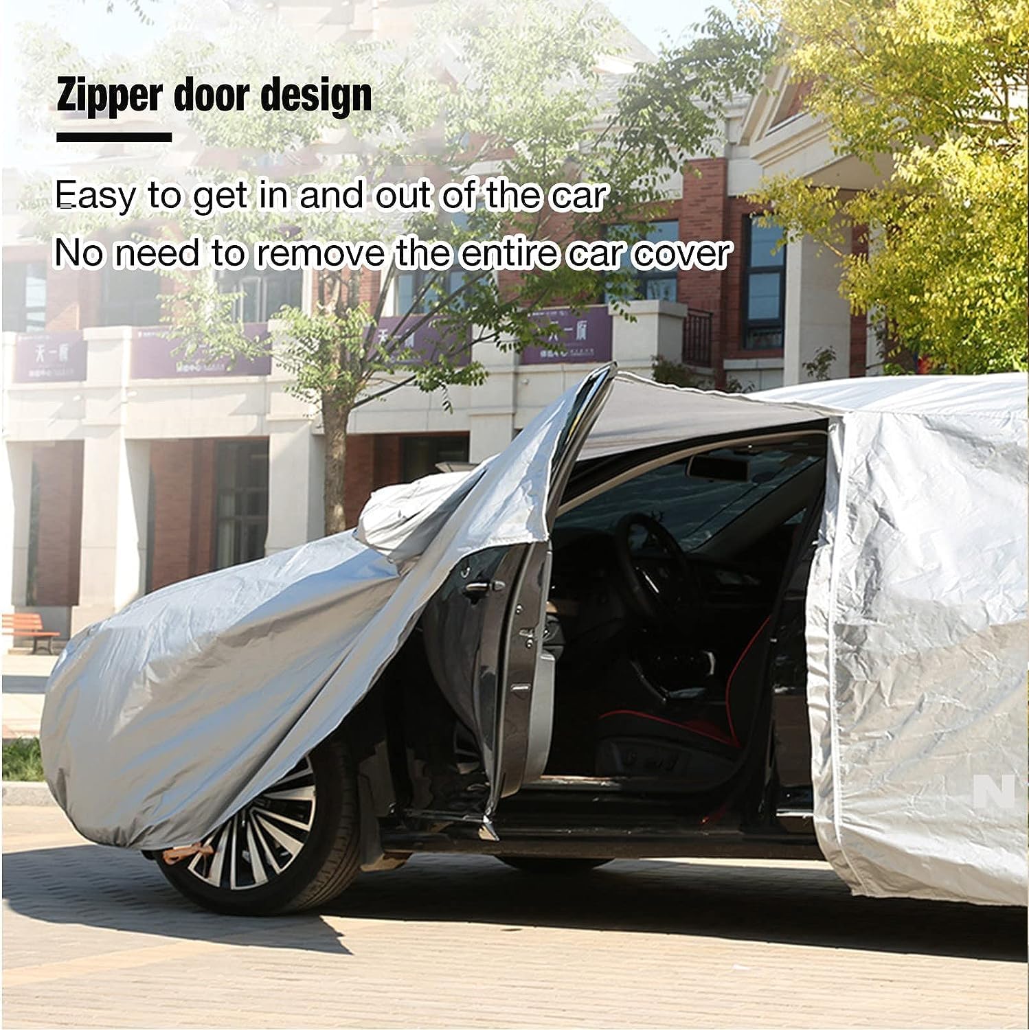 Funda para automóvil compatible con Audi Q2Q3Q4Q5Q6Q7Q8, funda impermeable para todo tipo de clima, cubierta exterior completa impermeable para