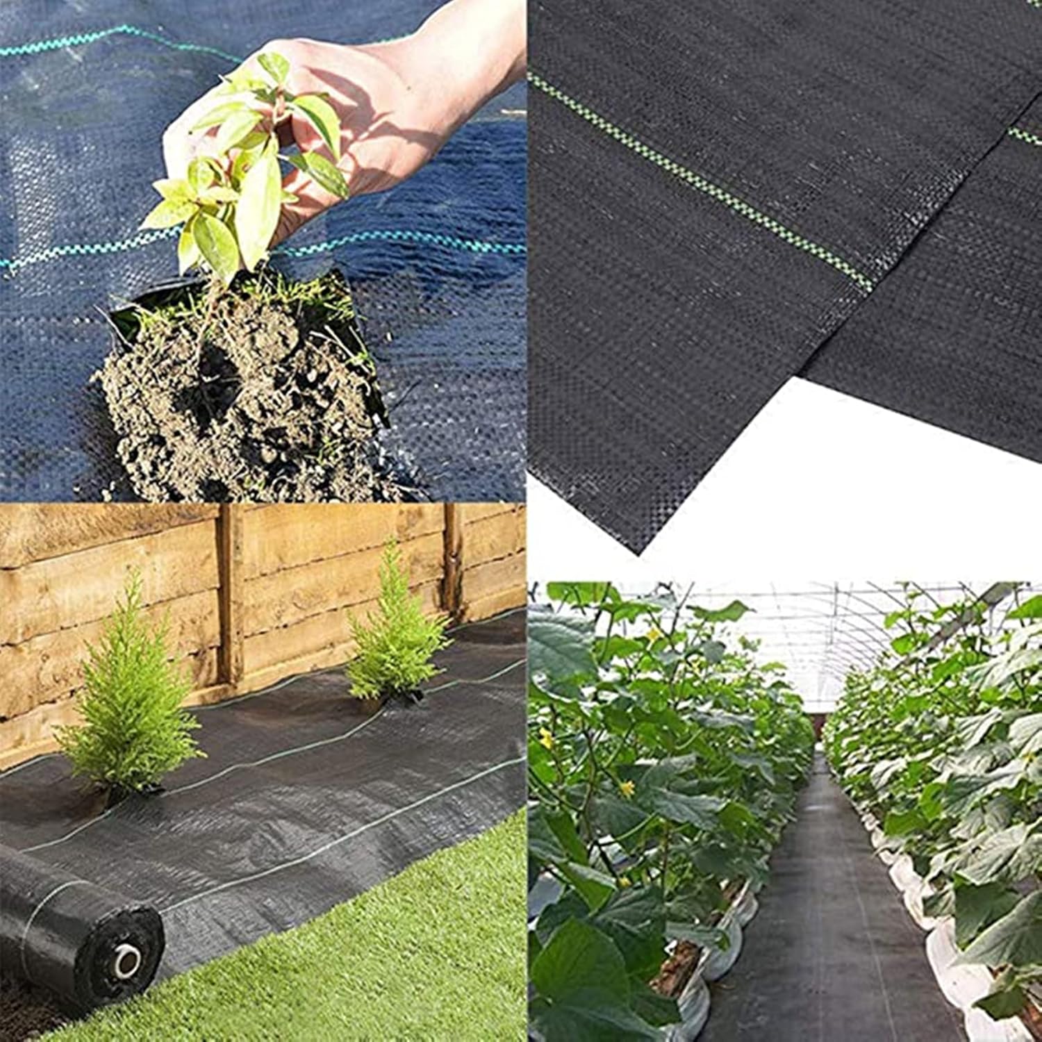 Tela de barrera contra malezas de 3 onzas, cubierta de suelo de alta calidad, tapete de jardinería comercial resistente, control de malezas