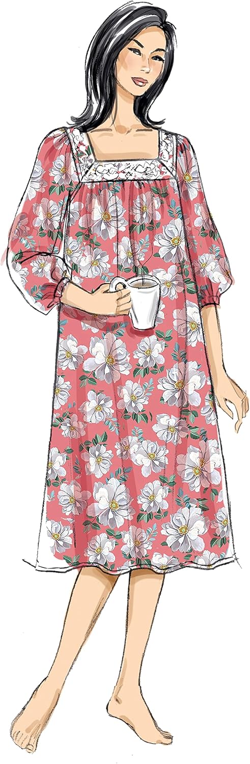 Butterick Misses’ – Kit de patrón de costura de camisones y pantalones cortos, código de diseño B6883, tallas XS-S-M