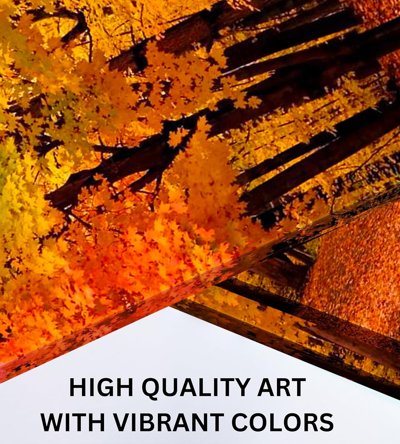 Decoración artística de pared de bosque, juego de 3 piezas, decorativo enmarcado para otoño, árbol, lienzo, múltiples paneles divididos para sala de