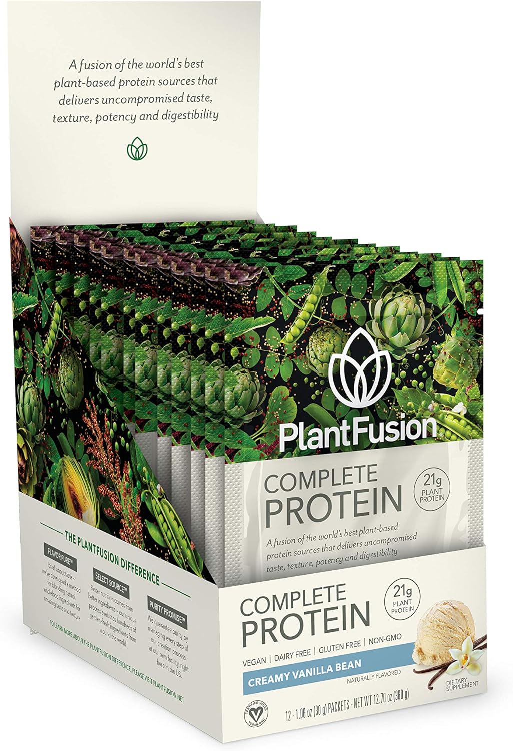 plantfusion vainilla paquetesEstuche de 1230gramos