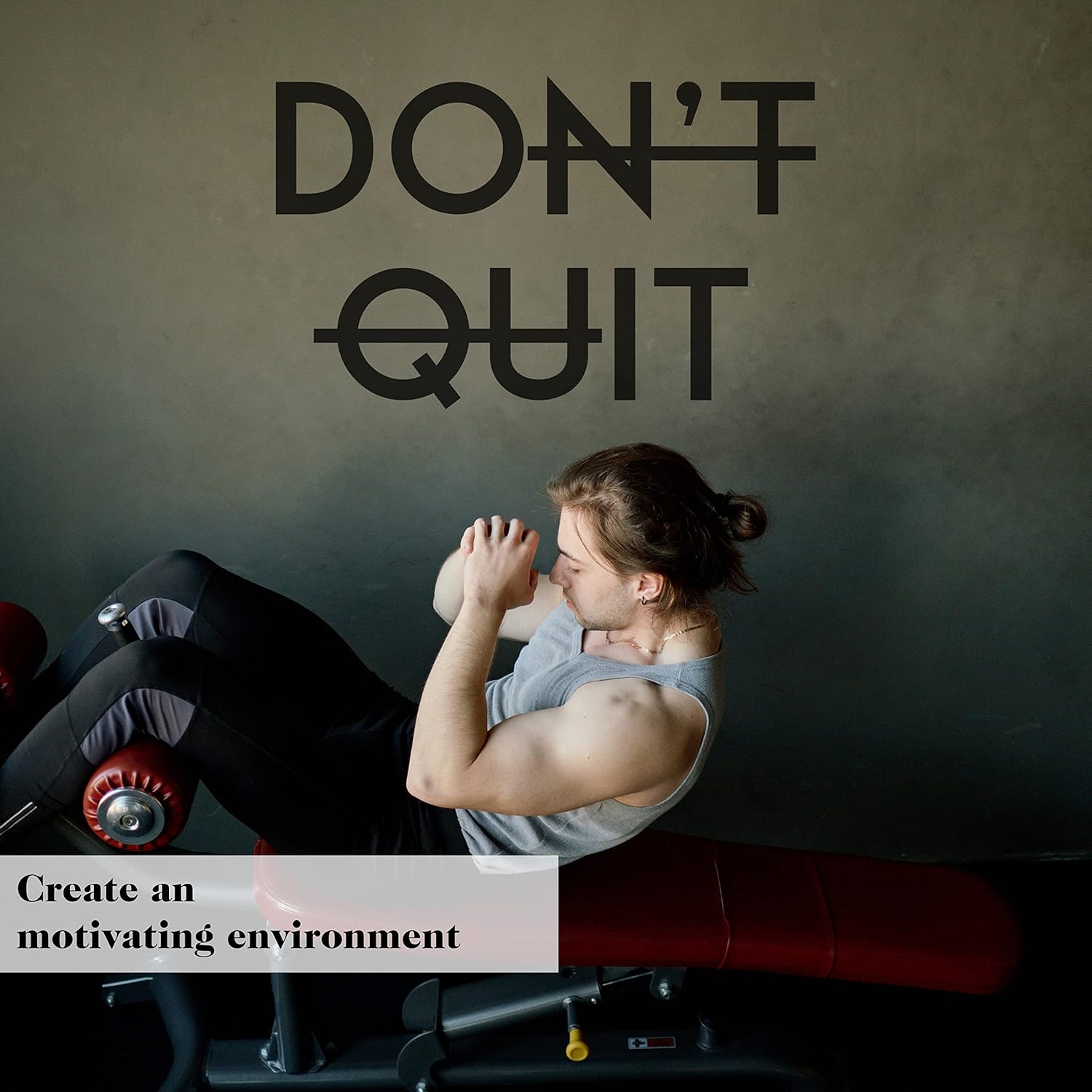 My Vinyl Story Calcomanía motivacional para pared, con texto en inglés Don’t Quit Do It, para el hogar, fitness, gimnasio, decoración de oficina, Be
