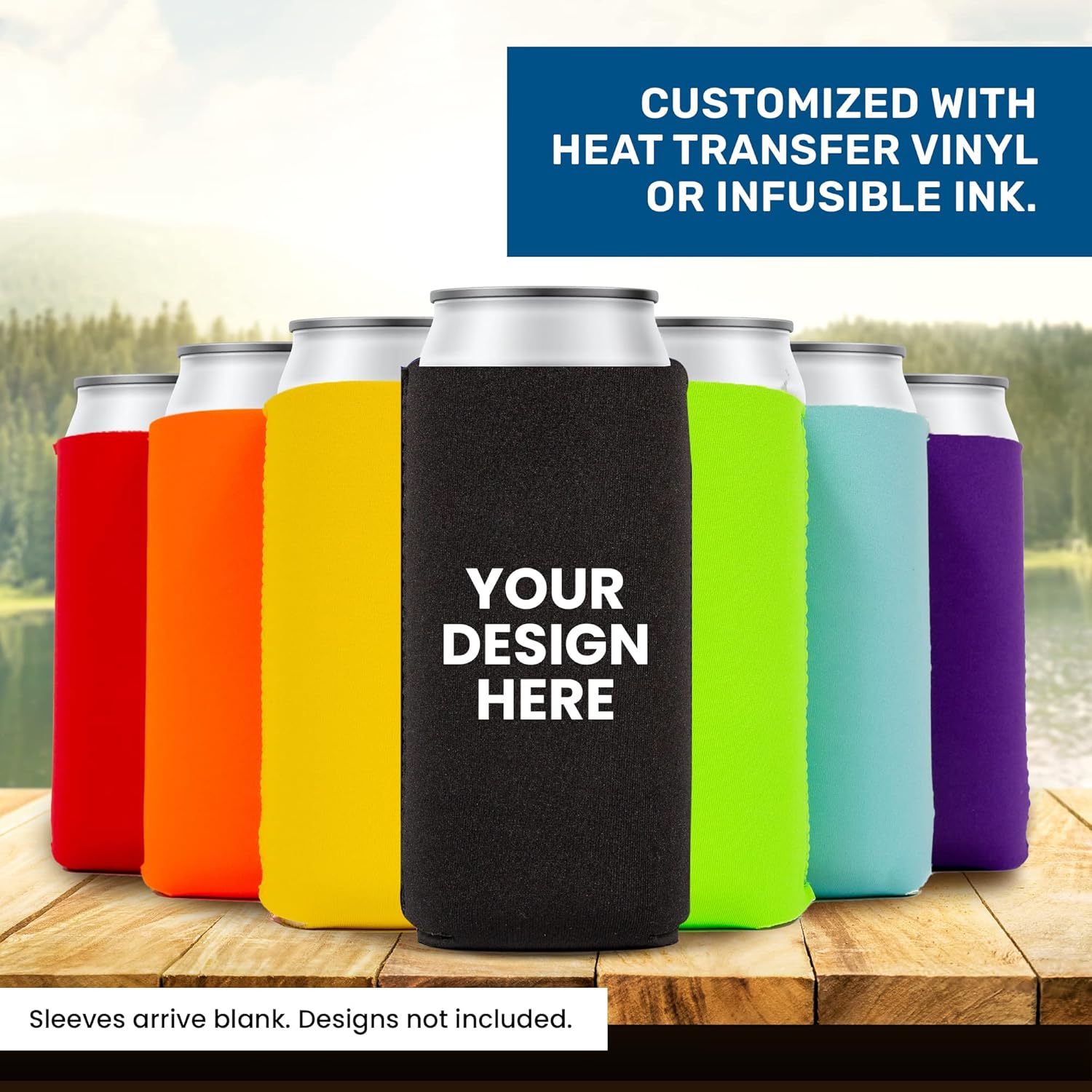 QualityPerfection – Fundas delgadas para enfriar latas, bebidas energizantes, cervezas. de 12 onzas, de neopreno, para latas de RedBull, Spiked