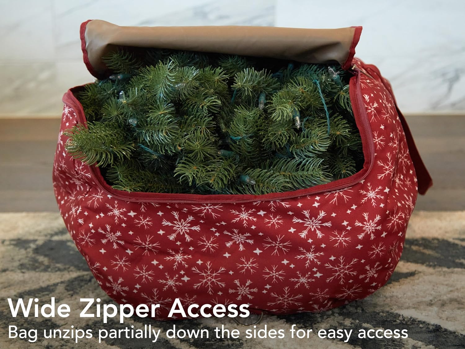 Covermates Keepsakes Garland – Bolsa de lona de poliéster duradero, asas reforzadas, se adapta a guirnaldas de hasta 25 pies dependiendo del grosor,
