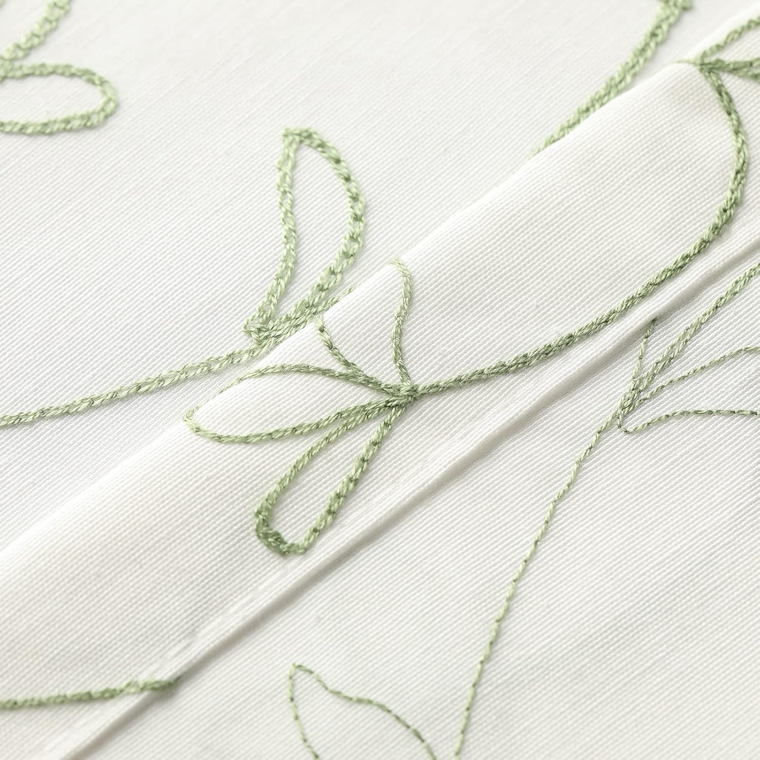 VOGOL – Cenefa de cocina bordada con diseño floral para ventanas, cenefas de lino para sala de estar, cenefas de bolsillo para ventanas pequeñas,