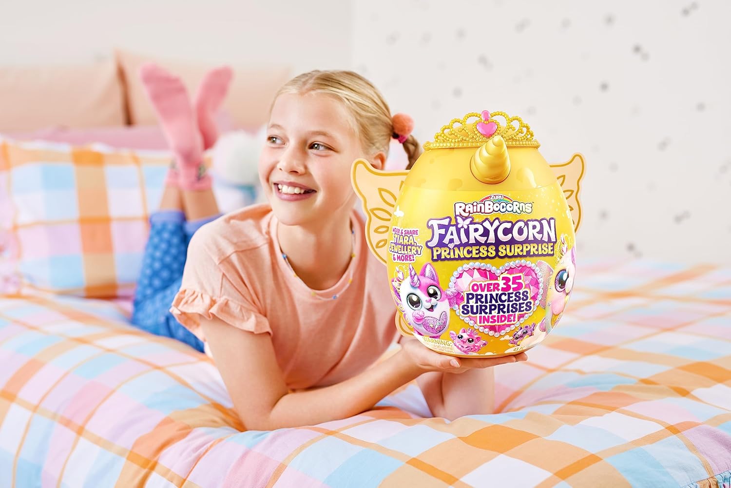 Rainbocorns Fairycorn Princess Surprise (Puppy) de ZURU – Peluche coleccionable de 11 pulgadas, huevo sorpresa, alas de hadas portátiles, princesa