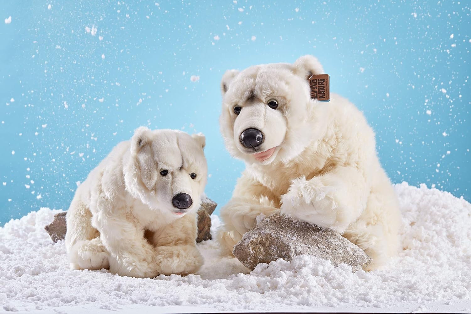 Living Nature Oso polar, suave y realista, peluche ecológico Naturli, 18 pulgadas