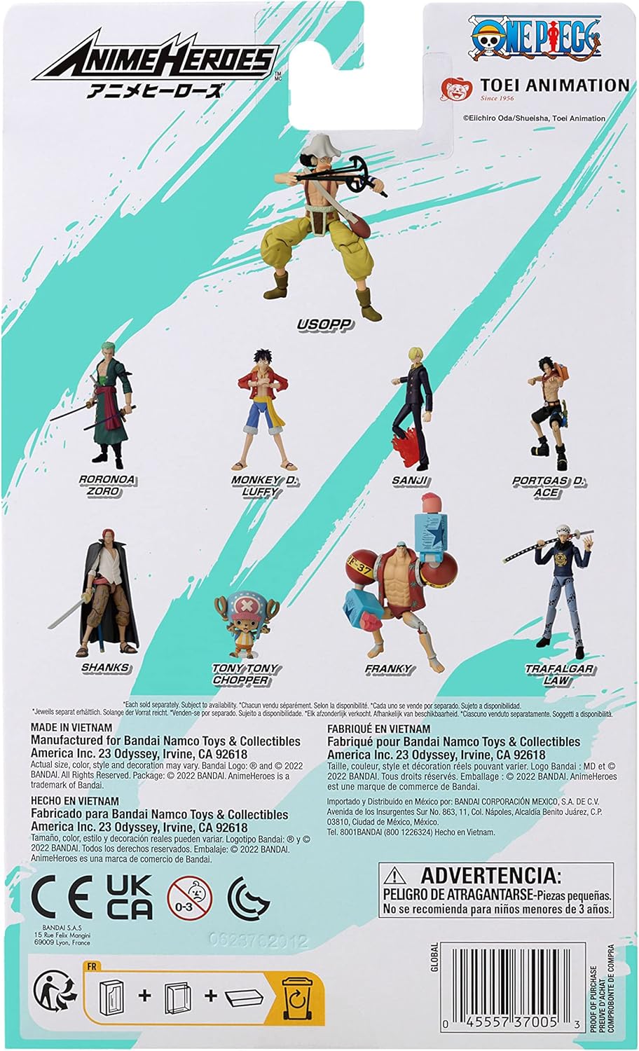 ANIME HEROES – Una pieza – Figura de acción Usopp