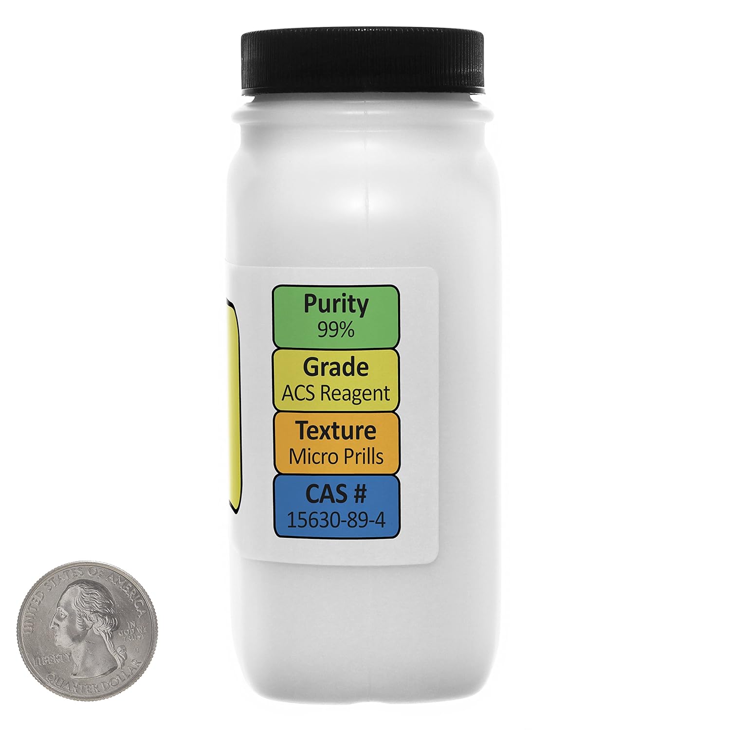Percarbonato de sodio 2Na2CO3.3H2O2 99% ACS Grado Prills 1 Lb en dos botellas ahorradoras de espacio