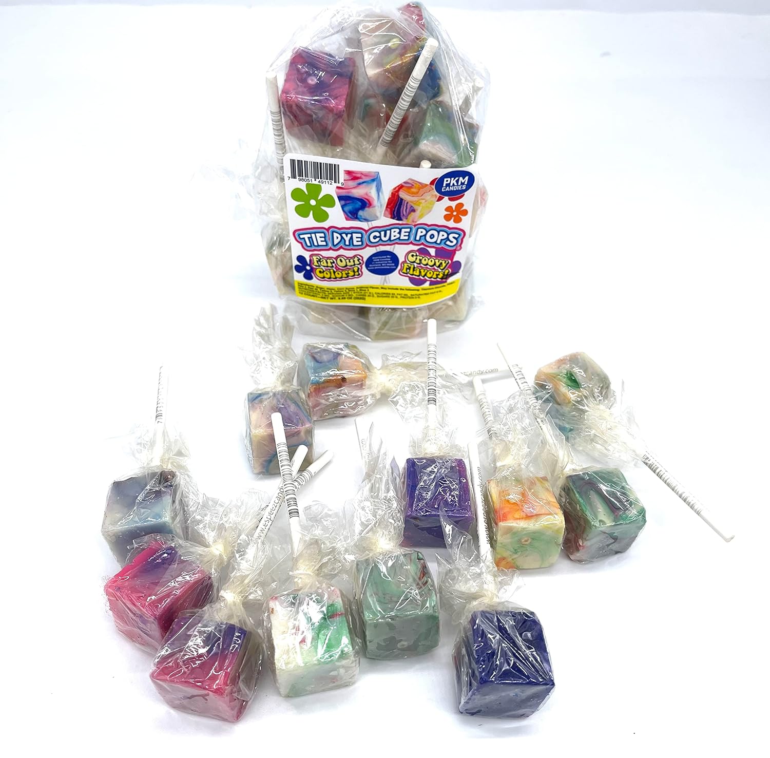 PKM Candies – Paquete de 12 chupones cuadrados cuadrados de moda antigua paquete de ventosas con sabor envuelto individualmente por Espeez – Party