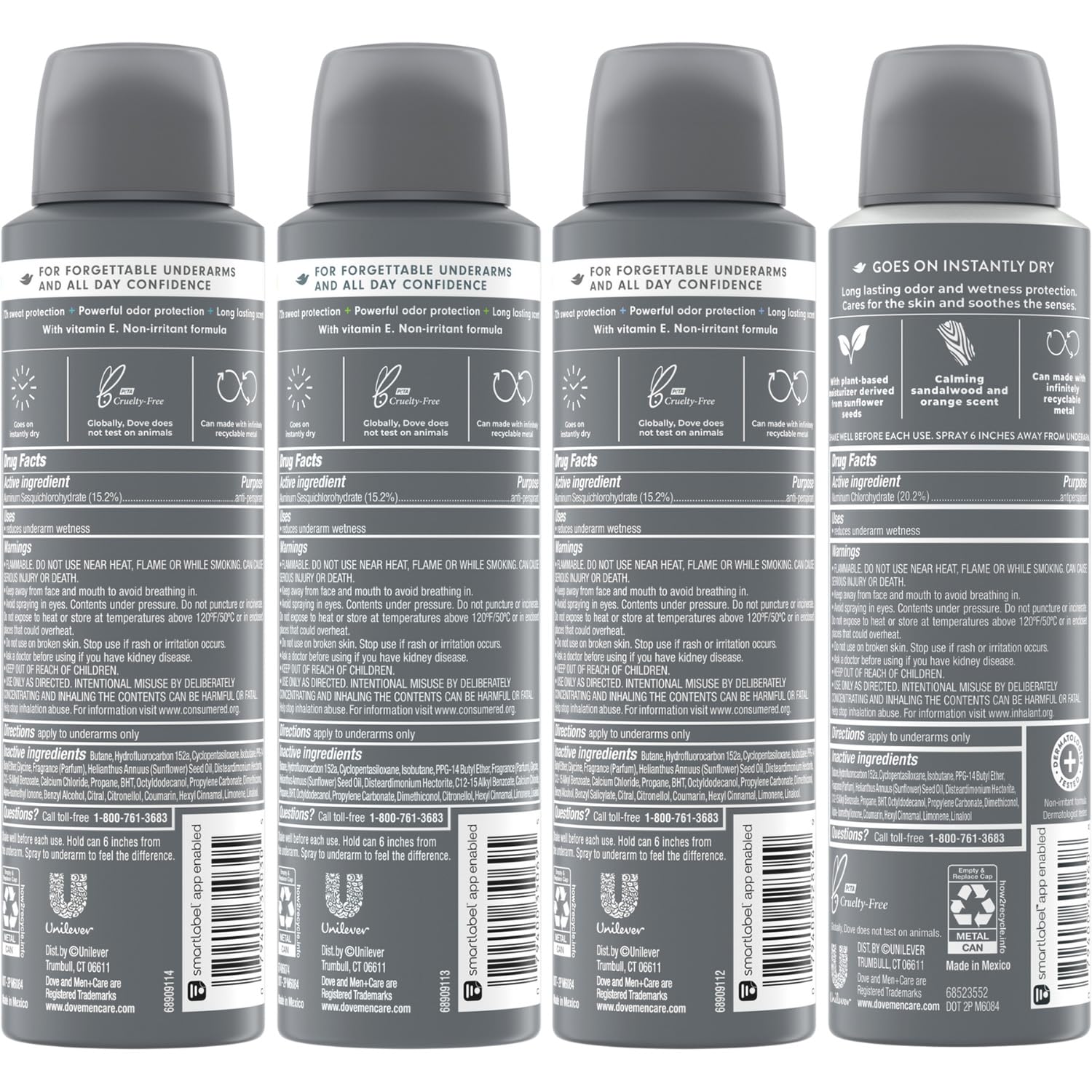 Dove Dove – Desodorante en aerosol para hombre + set de cuidado – Desodorante antitranspirante en aerosol para hombres con protección duradera para