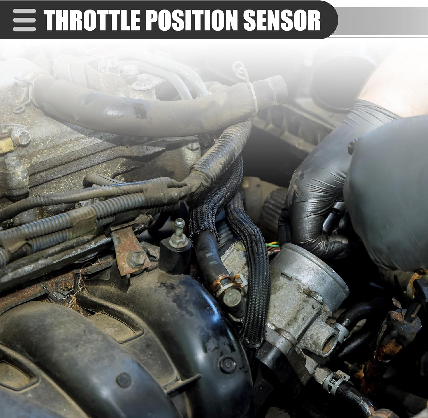 Motoforti Sensor de posición del acelerador, para Mazda MX-6 1993-1997 2.5L, plástico, No.KL01-18-911, negro