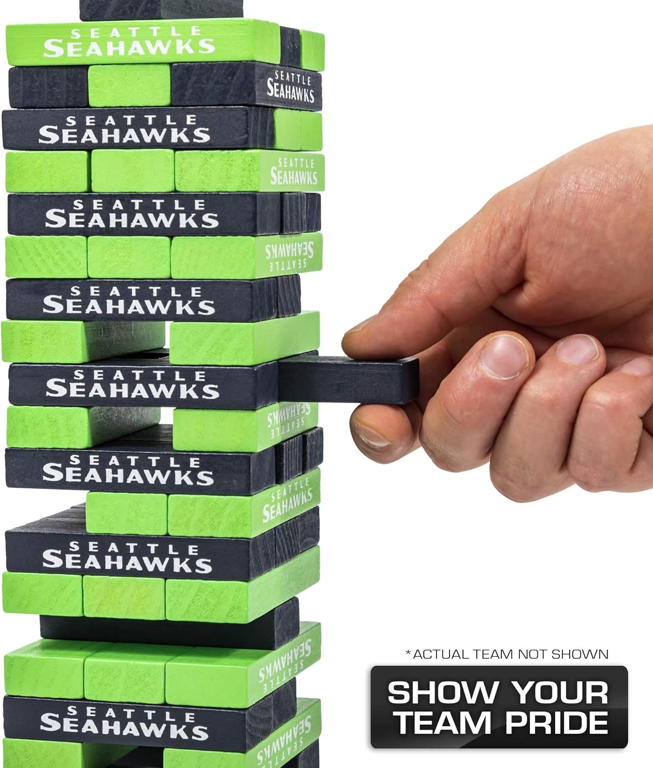 Wild Sports - Juego de apiladores de mesa de fútbol profesional de la NFL regalo perfecto para los fanáticos del fútbol americano juego de - Imagen 3