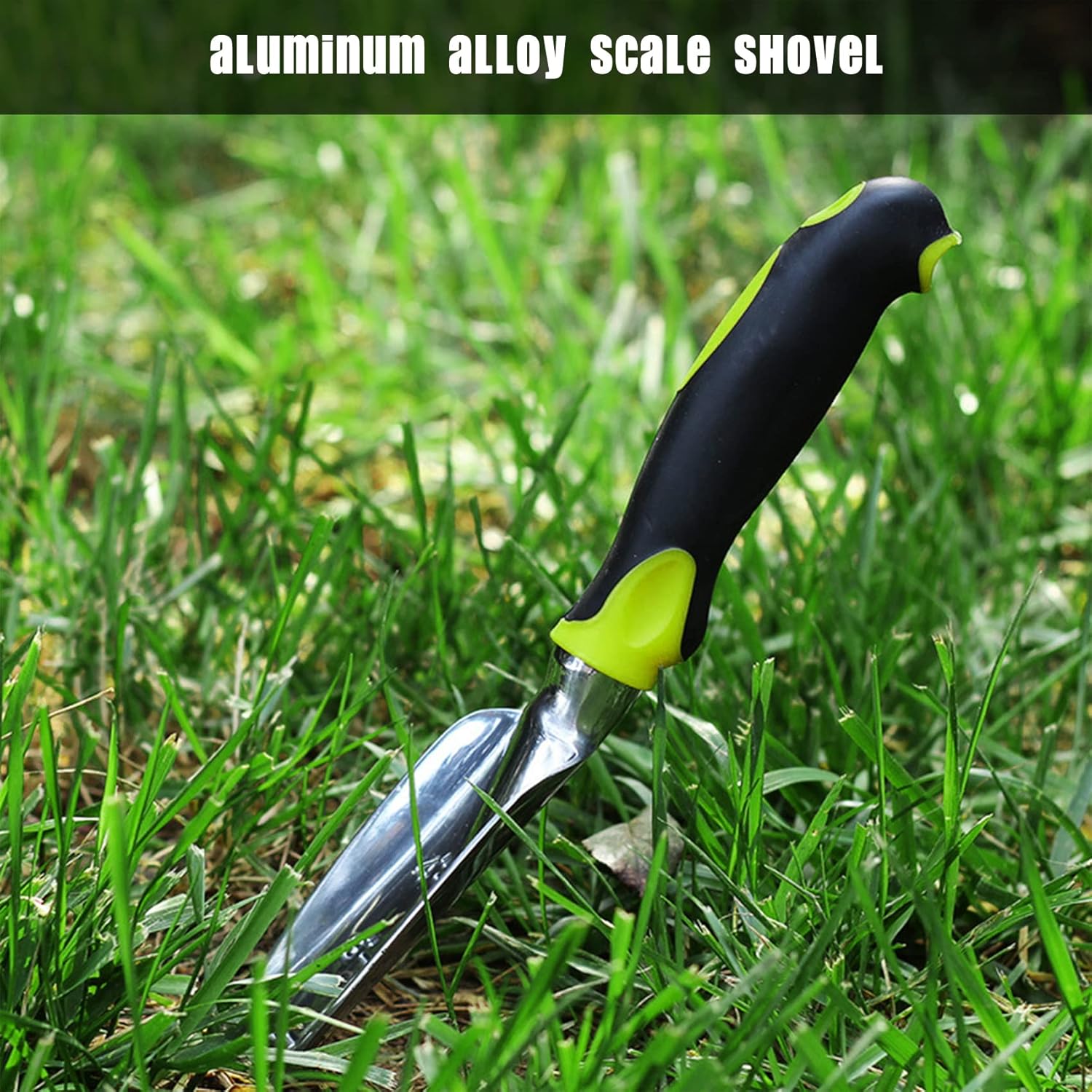 Paleta de jardín y pala ancha de mano puntiaguda con mango ergonómico antideslizante de goma suave para plantar, trasplantar, deshierbar, mover y