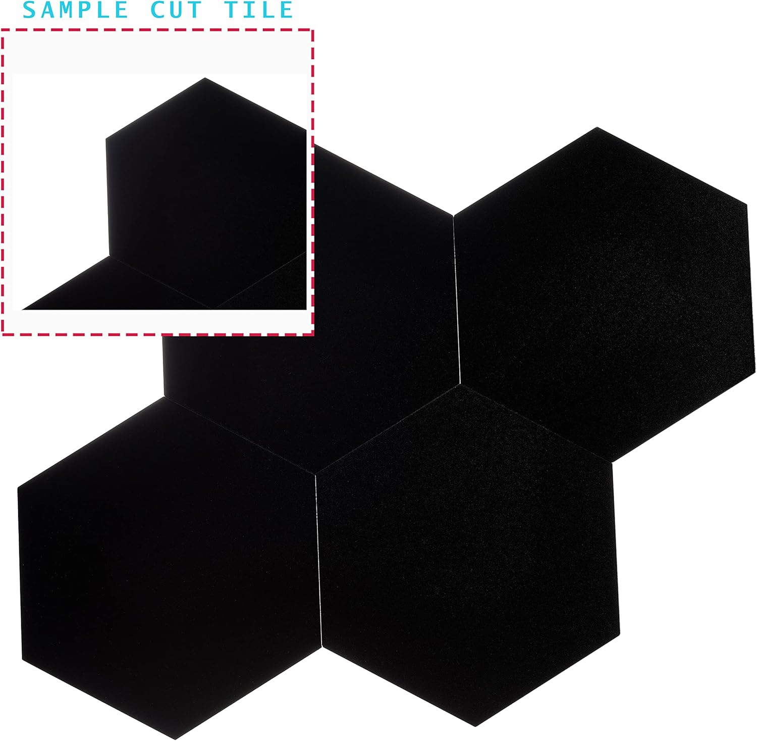 Avant Decor – Azulejos adhesivos tipo loseta en muro para pared, de cocina, hexagonales, grandes, de piedra, fácil instalación, 5 x 5 pulgadas,