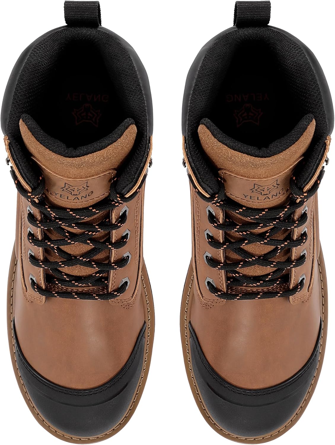 Yelang Botas de trabajo de seguridad con punta de acero para hombre, zapatos de utilidad de perforación antideslizantes de 6 pulgadas para