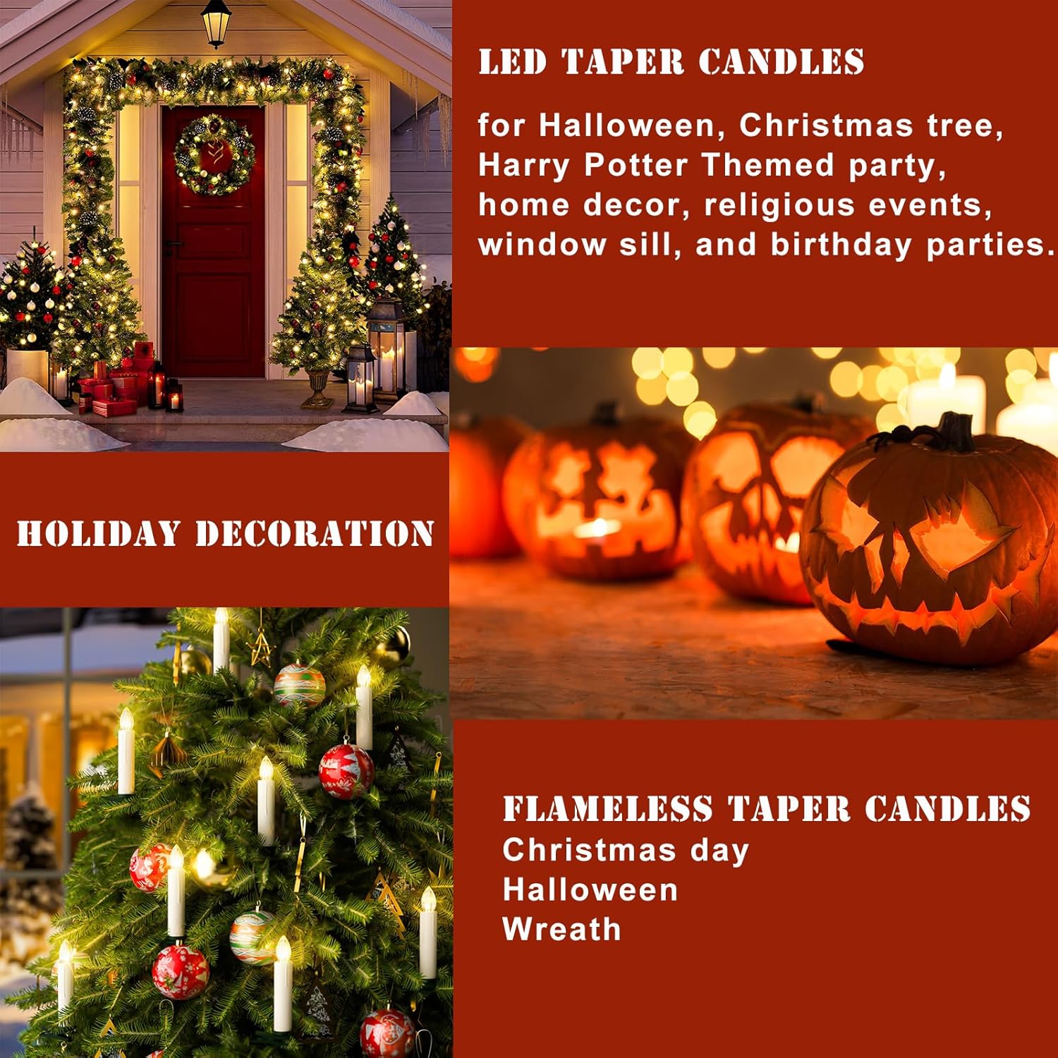 Annxrenn 10 velas de Navidad para ventana, funciona con pilas, sin llama, con temporizador y clips remotos, luz blanca cálida para decoración de