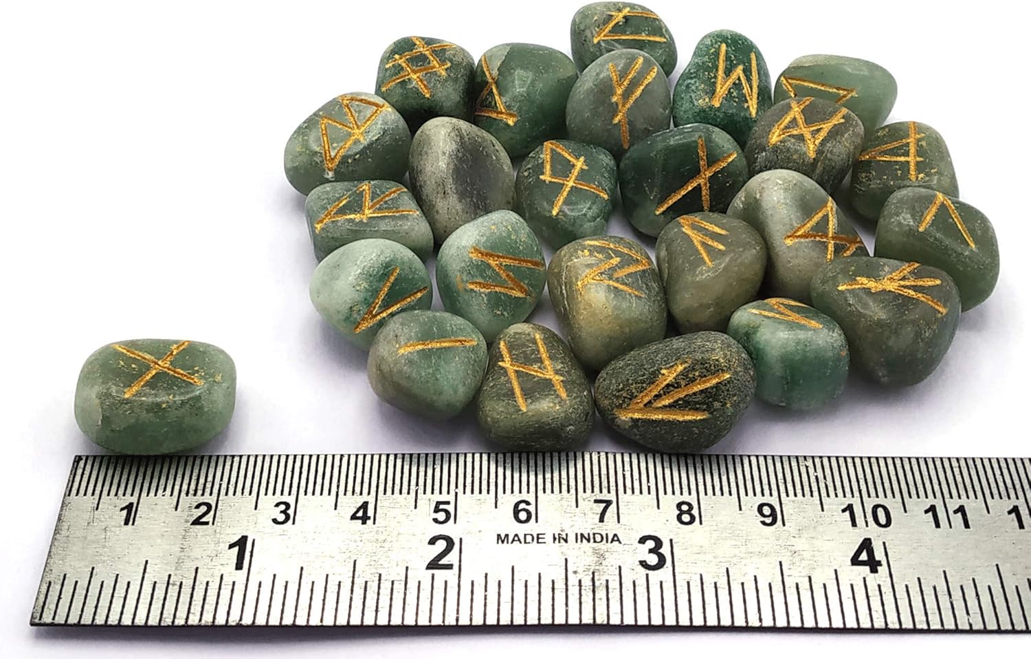 Green Aventurine Runes Crystal Runes Set de 25 Piedras Runas Grabadas con Runas Libro PDF