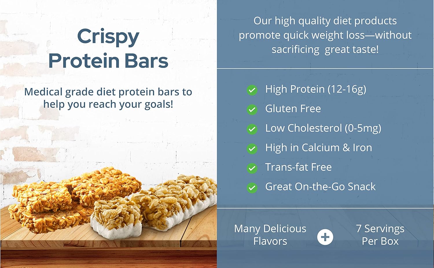 NutriWise – Barras dietéticas  Alto en proteínas – Sin gluten – Bajo en colesterol – Bajo en sodio – Bajo en azúcar  7Caja  (Divine Peanut Butter)