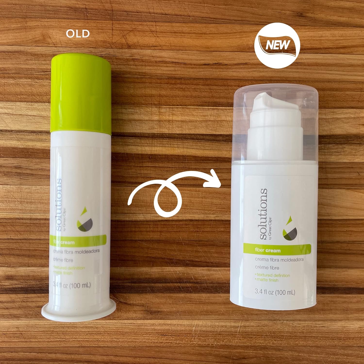 GREAT CLIPS Solutions Fiber Cream 3.4oz  Sujeción firme con peinado flexible  Crea volumen y elevación  Ideal para cabello naturalmente rizado