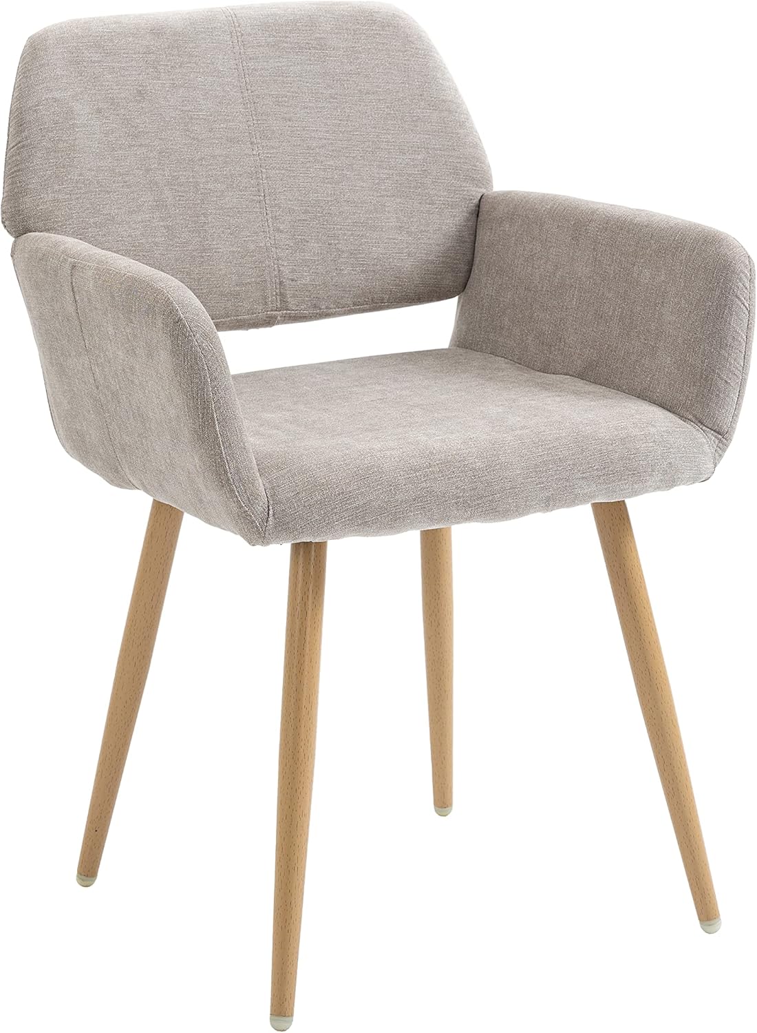 Goujxcy Silla de tocador de tela, sillas de escritorio de maquillaje modernas para niñas y mujeres, elegante sillón de ocio, silla lateral tapizada