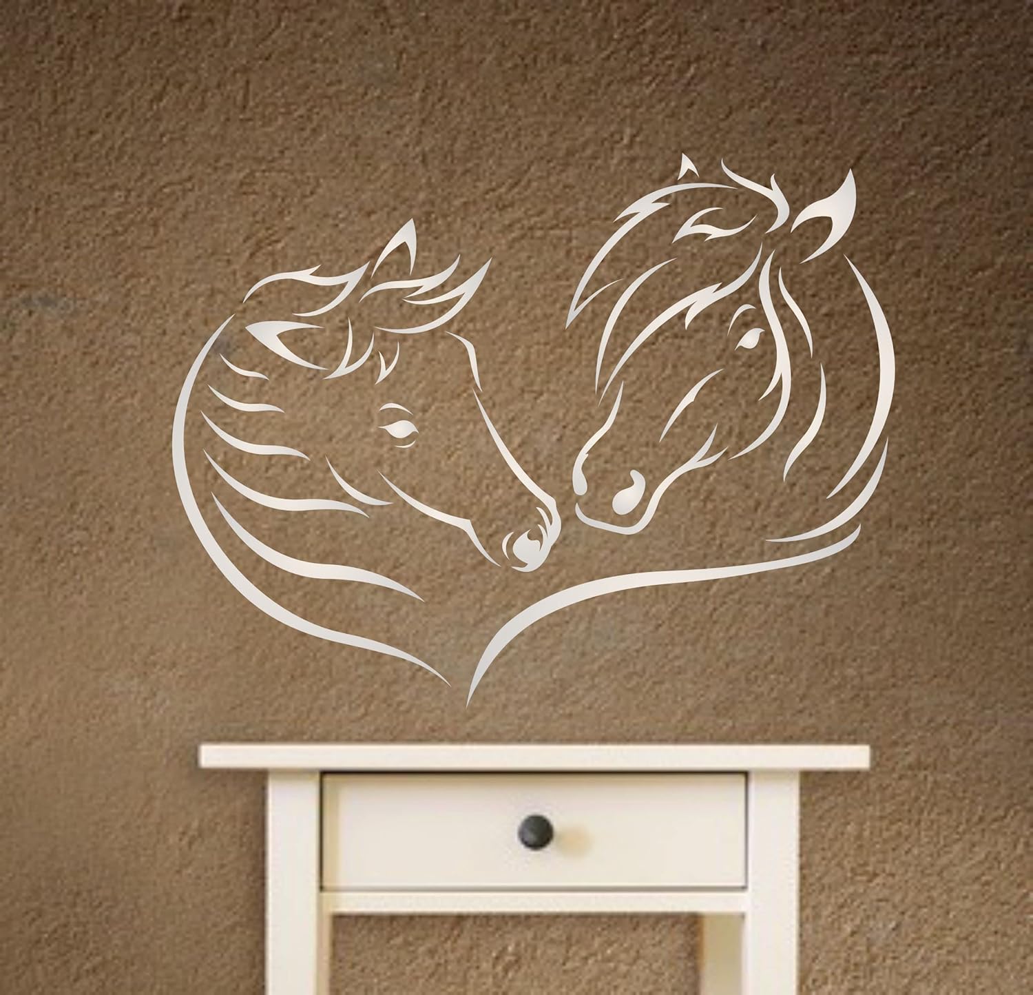 Plantilla de caballos de amor, 6.5 x 5 pulgadas (S)  Plantillas decorativas de cabeza de caballo equino de animales de granja para plantilla de