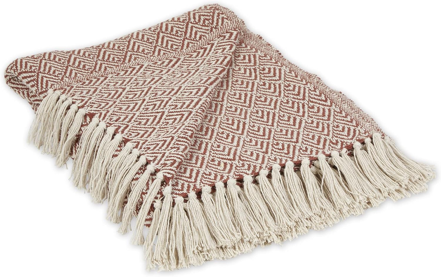 DII Diamond Throw Collection Cotton Woven, 50×60, Canela
