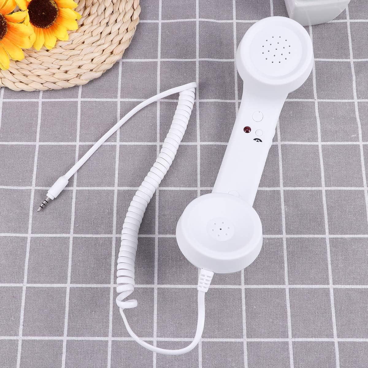 UKCOCO 0.138 in Universal Retro Teléfono Auricular, Sosteniendo Un Teléfono Celular Para Teléfono, Anti Receptores Para Teléfono