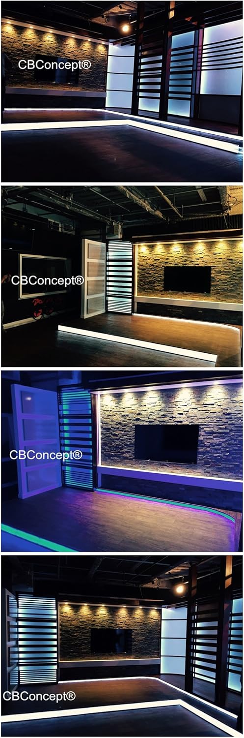 CBConcept Listado UL, 50 pies, súper brillante 13500 lúmenes, 3000 K blanco cálido, regulable, tira de luz LED plana flexible de 110-120 V CA, 930