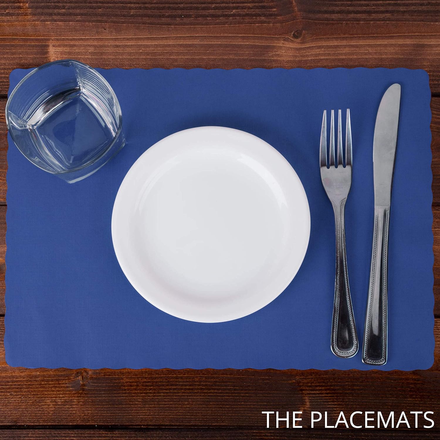 Manteles individuales de papel para mesa de comedor, desechables, bordes festoneados, ideales para fiestas y decoraciones de mesa de Navidad, 10 x