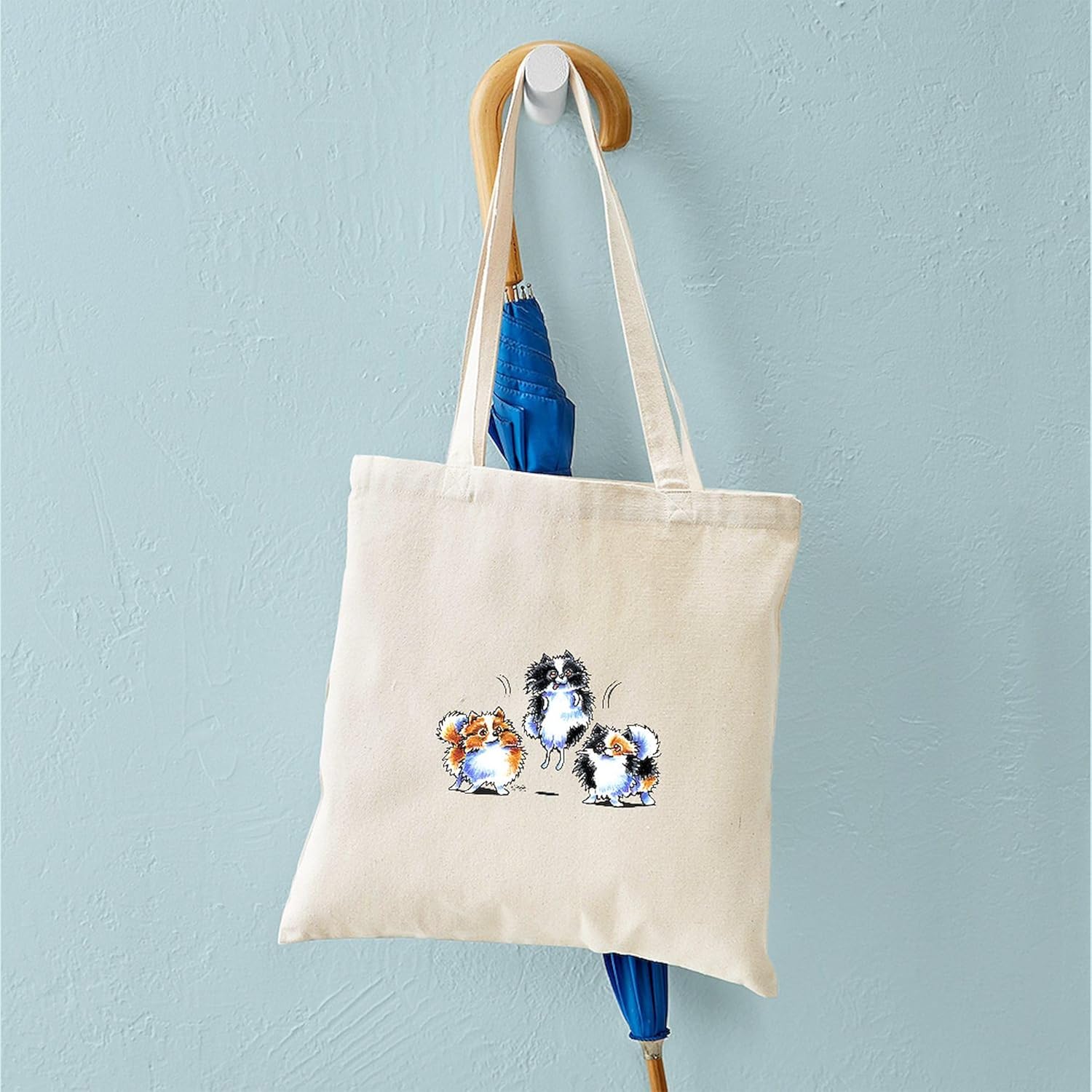CafePress Parti Pomeranians Tote Bag Natural Canvas Tote Bag, Cloth Shopping Bag
