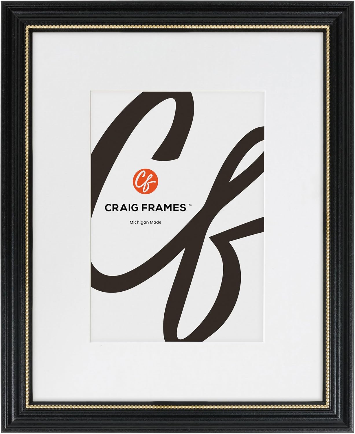 Craig Frames 314BG, portarretratos de 22 x 28 pulgadas mate para una foto de 18 x 24 pulgadas, adornado negro y dorado